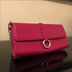 Ann Taylor Short-Chain Clutch - Raspberry Pink